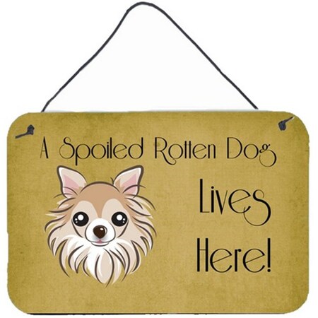 Carolines Treasures Chihuahua Spoiled Dog Lives Here Wall and Door Hanging Prints BB1499DS812